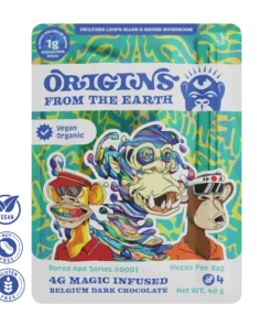 Origins Mushroom Chocolate - Apes Dark Chocolate 4g